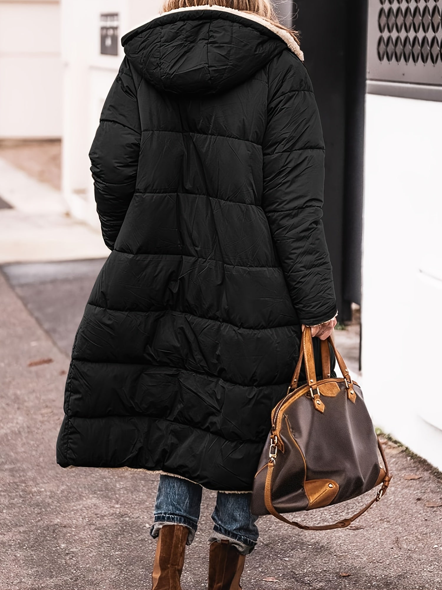 Ellena | Damen Schlichte Lange Winterjacke