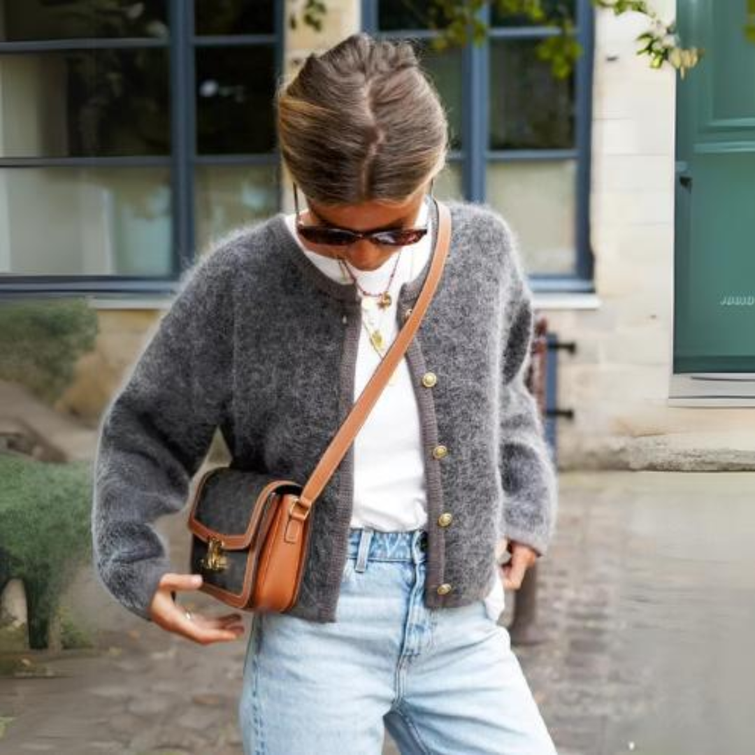 Adelina | Damen Gemütliche Warme Strickjacke