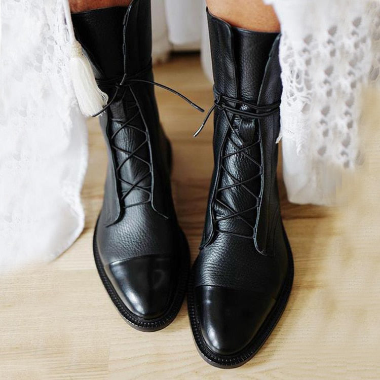 Adelgunde | Damen-Vintage-Stiefeletten mit Absatz