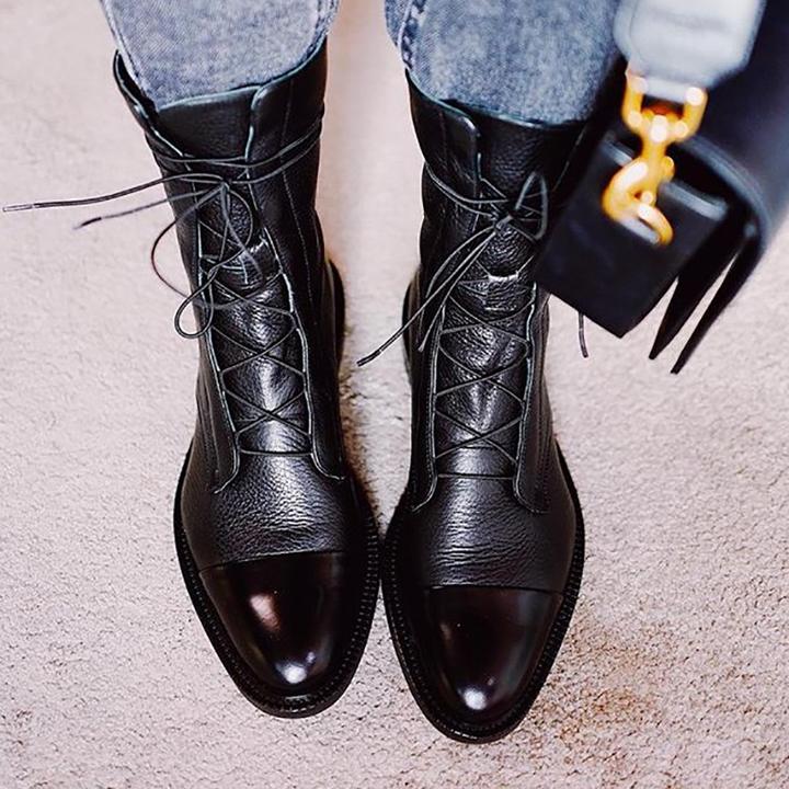 Adelgunde | Damen-Vintage-Stiefeletten mit Absatz