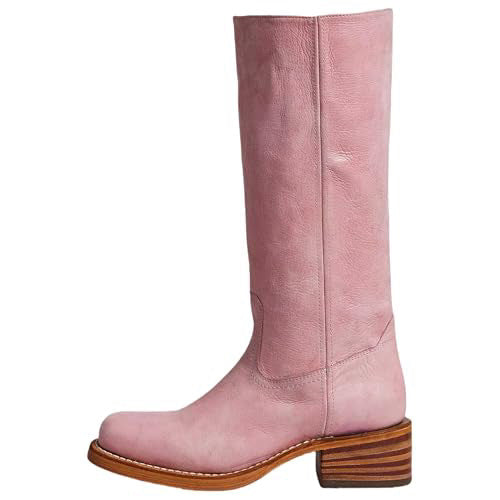Agatha | Damen Western Lederstiefel mit Blockabsatz