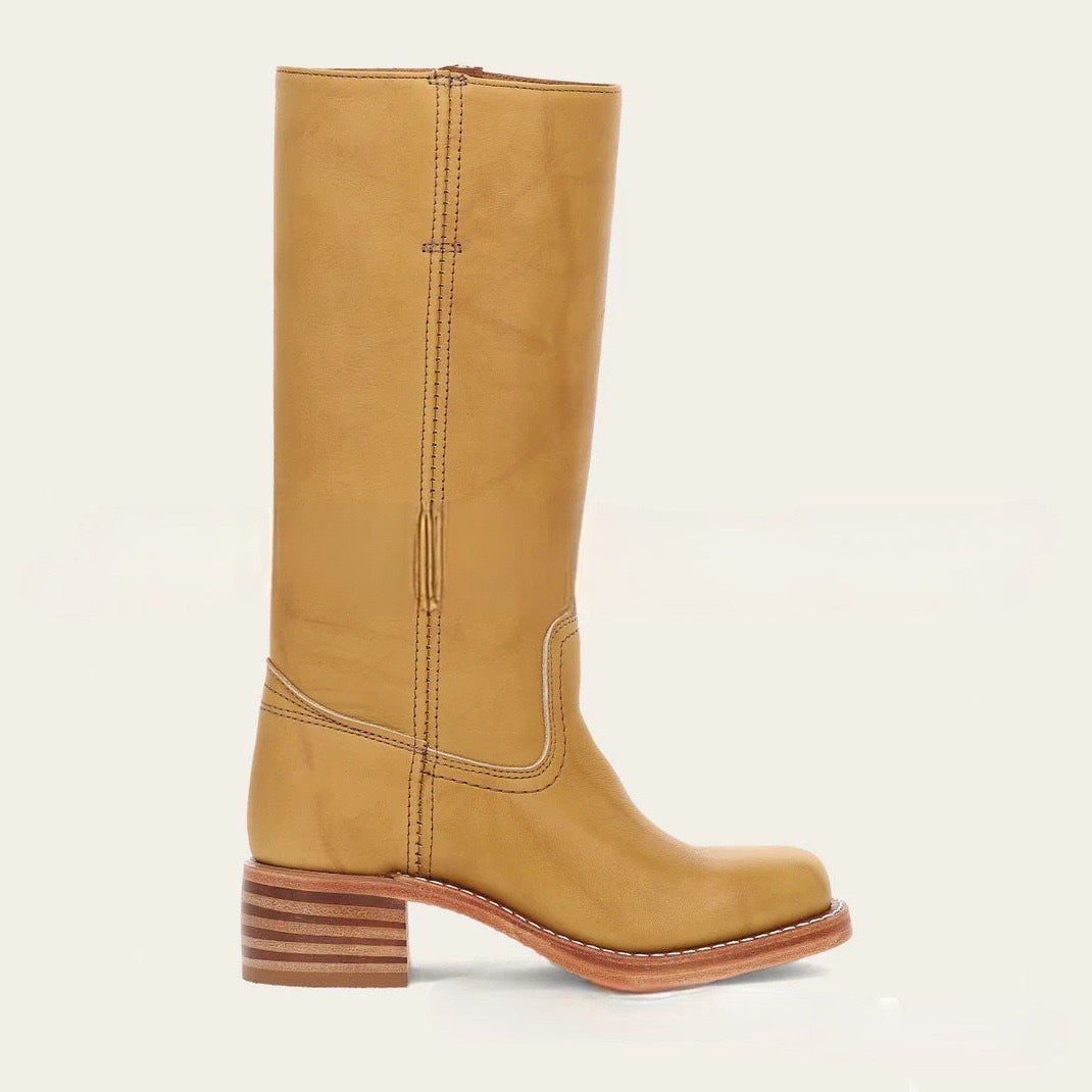 Agatha | Damen Western Lederstiefel mit Blockabsatz