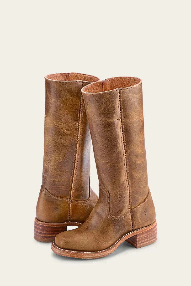 Agatha | Damen Western Lederstiefel mit Blockabsatz