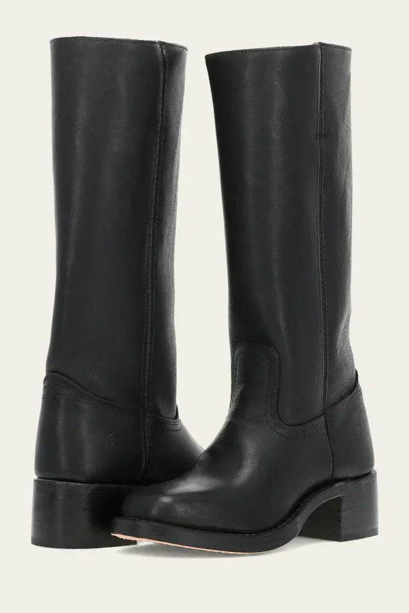 Agatha | Damen Western Lederstiefel mit Blockabsatz