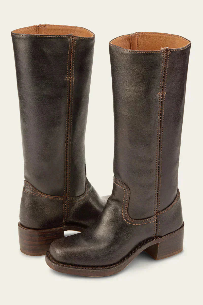 Agatha | Damen Western Lederstiefel mit Blockabsatz