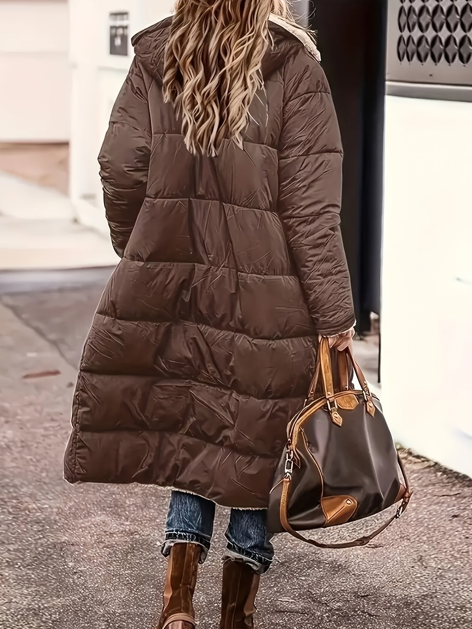 Ellena | Damen Schlichte Lange Winterjacke